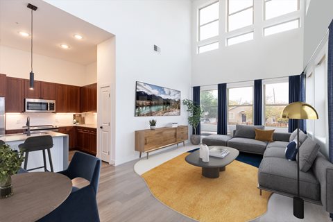 Townhome Living Room & Kitchen